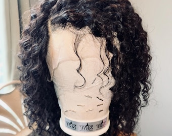 Whitney : 22” deep wave human hair 13x4 place frontal wig