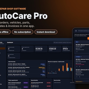 Auto Repair Shop Software, Mechanic Work Orders, Estimates, Invoices and Parts Inventory