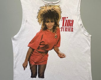 1980s Tina Turner concert shirt . 80s vintage You better be good to me sleeveless shirt full graphic