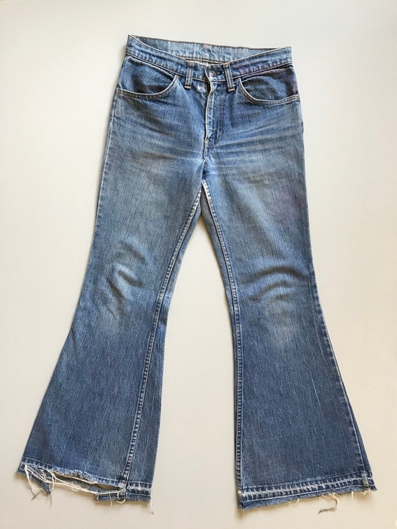 1970s Orange Tab Levi's bell bottoms . 70s vintage