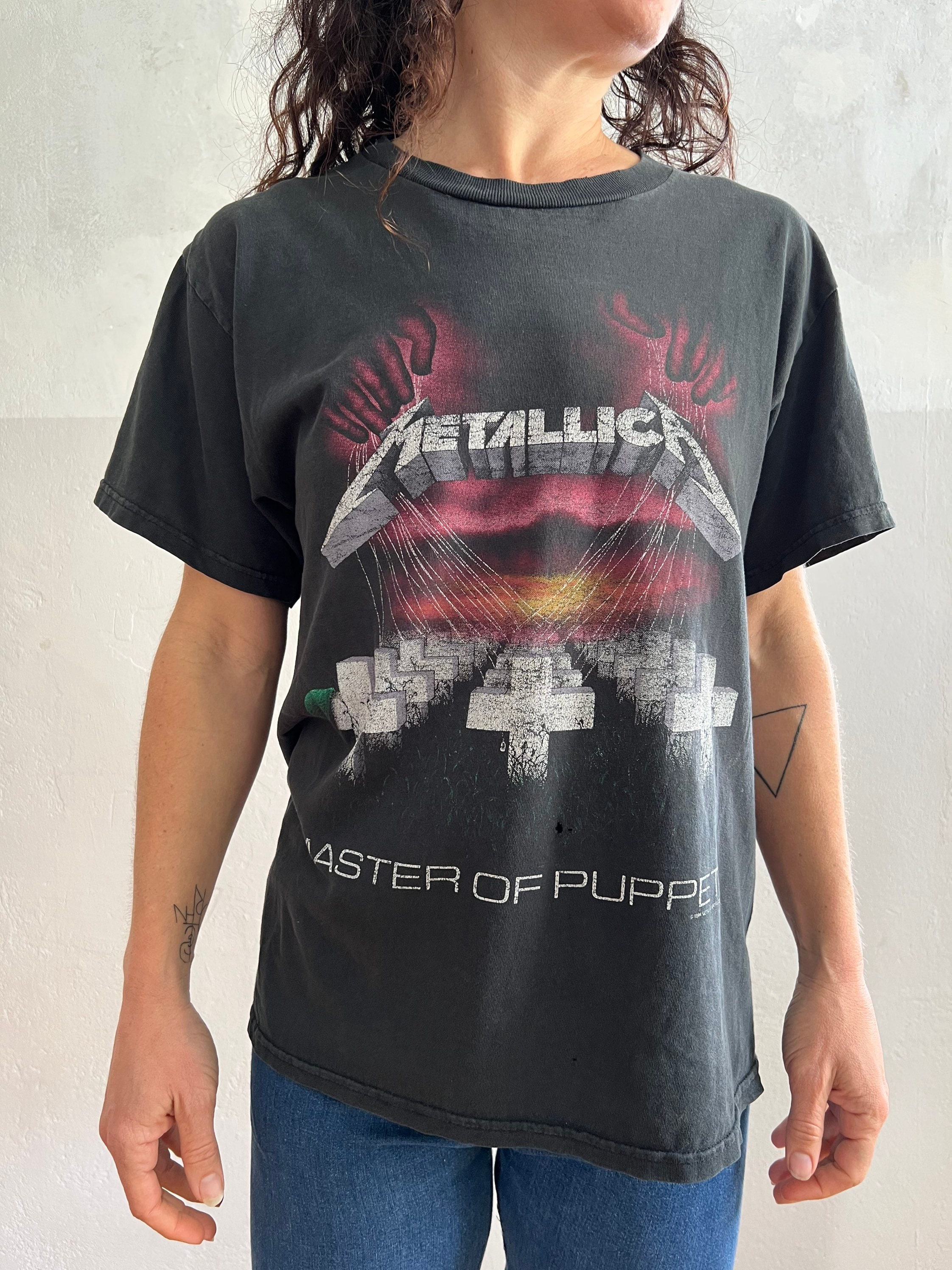Metallica Master of Puppets . 90s Vintage Faded Concert Shirt - Etsy