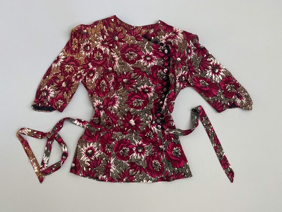 1930s 1940s knit jersey rayon blouse. 30s 40s vint