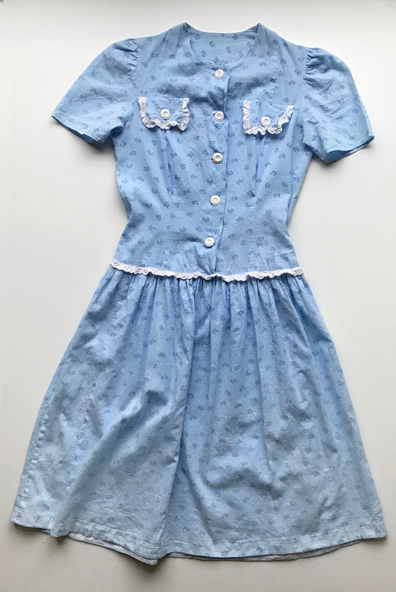 1930s girl's dress . Darling Dotty Darlin Juniors 