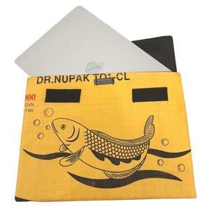 Upcycled Rice Bag Laptop Sleeve | 13-14 Inch Eco Friendly Protector