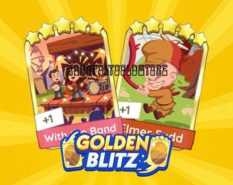 Special Combo Monopoly Go! With The Band & Elmer Fudd - Golden Blitz Sticker 5 Star