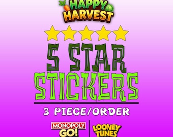 Monopoly Go! Sticker 5 Sterne - HAPPY HARVEST ALBUM - 3 Stück/Bestellung