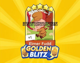 Elmer Fudd - Monopoly Go! Sticker 5 Star - Golden Blitz [ Set 21 ]