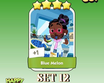 Blue Melon - Monopoly Go! 4 Star Sticker [ Set 12 ]