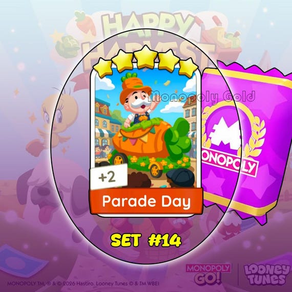 Parade Day - Monopoly Go! Sticker 5 Star [ Set 14 ]