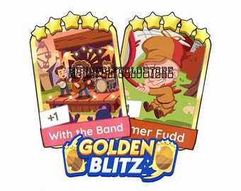 Monopoly Go! With The Band & Elmer Fudd - Golden Blitz 5 Star Stickers
