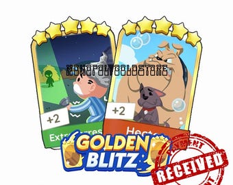 Monopoly Go! Extraterrestrial & Hector - Golden Blitz 5 Star Stickers
