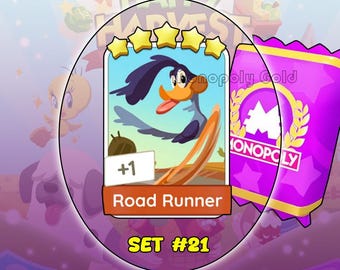 Monopoly Go! Road Runner Sticker 5 Sterne [ Set 21 ]