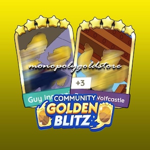 Pegatina especial "Ranier Wolfcastle y Guy Incognito" Golden Blitz - Pegatina de 5 estrellas para Monopoly Go