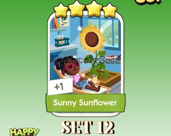 Sonnenblume - Monopoly Go! 4-Sterne-Aufkleber [Set 12]