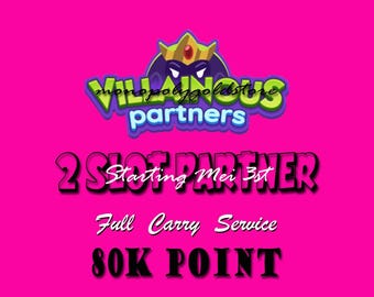 Villainous Partners [ 2X SLOT ] Monopoly_Go Partners Full Carry Service