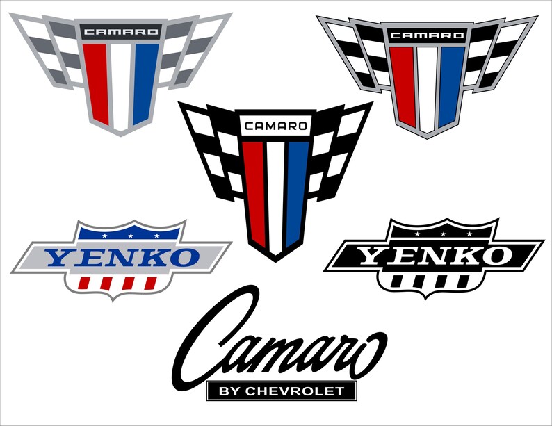 Chevrolet Camaro Grill, Fender, Door Badges SVG Bundle. Panther ...