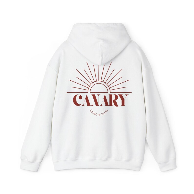 Hoodie met capuchon en zonsopgang | Retro sweatshirt met sunburst-logo afbeelding 4
