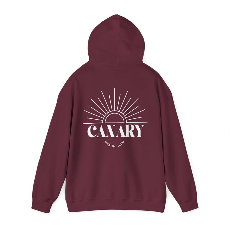 Hoodie met capuchon en zonsopgang | Retro sweatshirt met sunburst-logo afbeelding 16