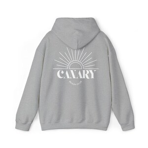 Hoodie met capuchon en zonsopgang | Retro sweatshirt met sunburst-logo afbeelding 6