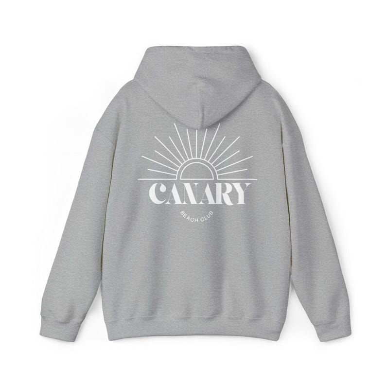 Hoodie met capuchon en zonsopgang | Retro sweatshirt met sunburst-logo afbeelding 6