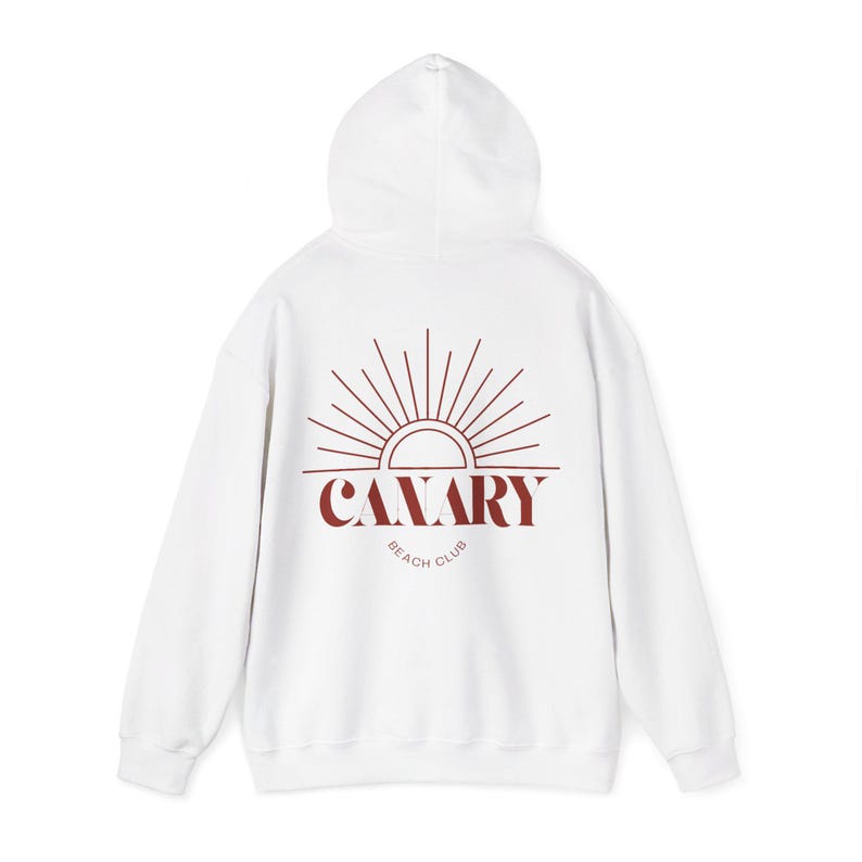 Hoodie met capuchon en zonsopgang | Retro sweatshirt met sunburst-logo afbeelding 12