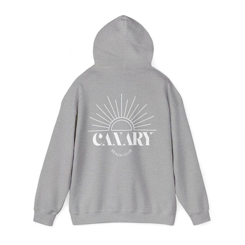 Hoodie met capuchon en zonsopgang | Retro sweatshirt met sunburst-logo afbeelding 13