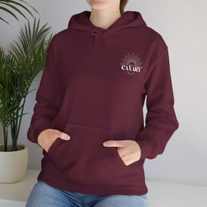 Hoodie met capuchon en zonsopgang | Retro sweatshirt met sunburst-logo afbeelding 19