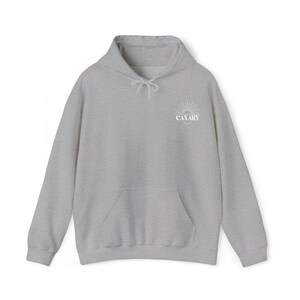 Hoodie met capuchon en zonsopgang | Retro sweatshirt met sunburst-logo afbeelding 5