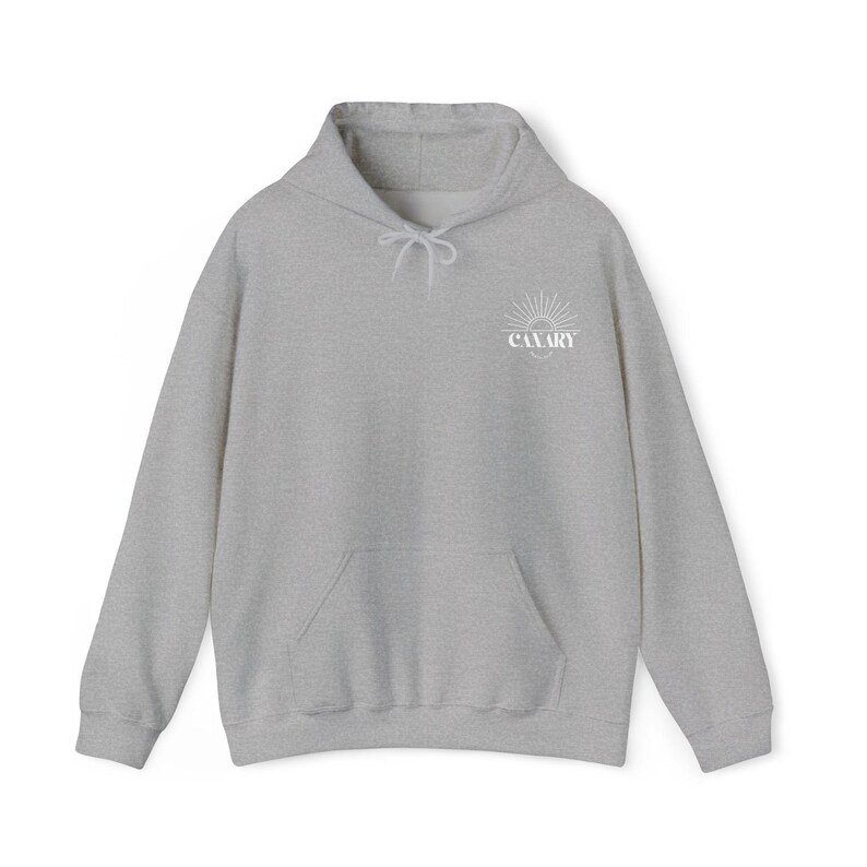 Hoodie met capuchon en zonsopgang | Retro sweatshirt met sunburst-logo afbeelding 5