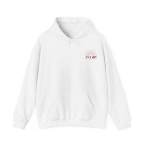 Hoodie met capuchon en zonsopgang | Retro sweatshirt met sunburst-logo afbeelding 3