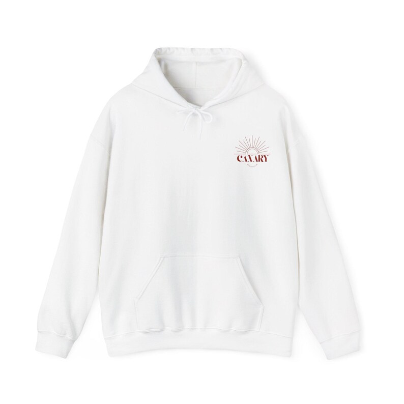 Hoodie met capuchon en zonsopgang | Retro sweatshirt met sunburst-logo afbeelding 3