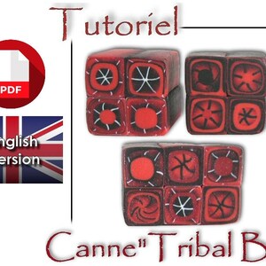 Tutorial for polymer cane / Tutoriel pour réaliser une canne en pâte polymère : canne tribal BD
