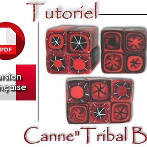 Tutoriel PDF en français : Réaliser une canne tribal BD en pâte polymère image 1