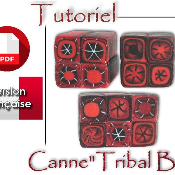 PDF-Tutorial auf Französisch: Machen Sie einen „Tribal Comic“-Stock aus Fimo