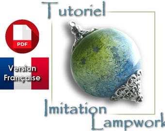 Tutoriel PDF en français : réaliser une perle creuse effet lampwork en polymère