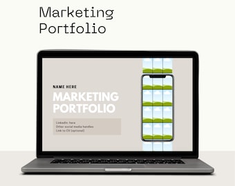 Marketing Portfolio Website Canva Template & Beginner Mock-up Guide