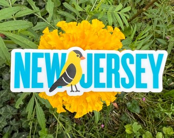 New Jersey American Goldfinch State Bird vinyl sticker