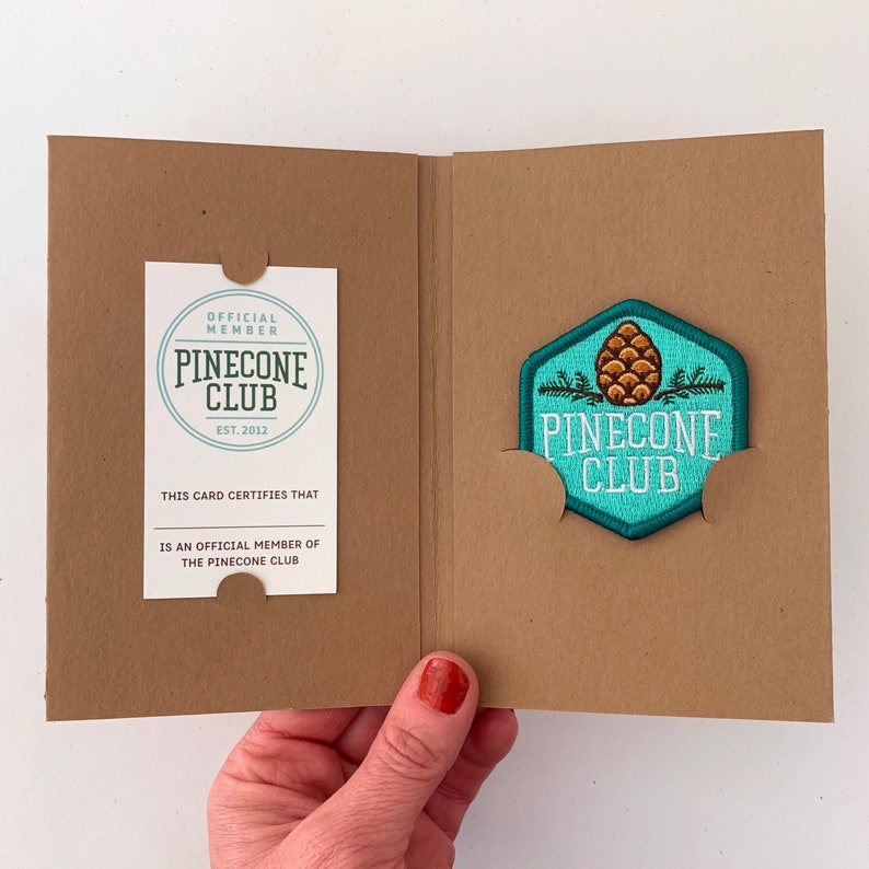 Pinecone Club Patch with optional membership kit image 1