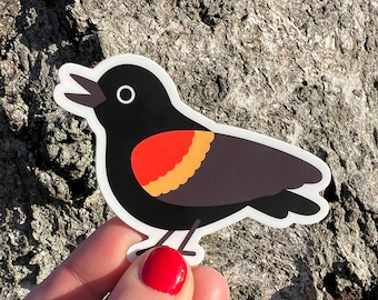 Red-winged Blackbird vinyl sticker (3 inch)