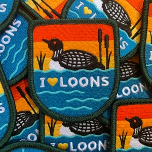 Loon Patch I heart loons with optional membership kit image 4