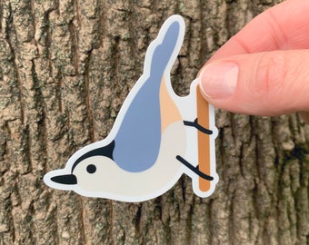 Nuthatch vinyl sticker (2.5 inch)