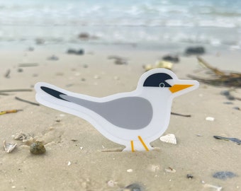 Least Tern clear vinyl sticker (3.5 inches)