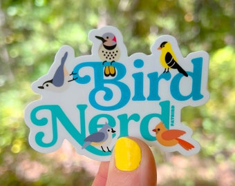 Bird Nerd vinyl sticker