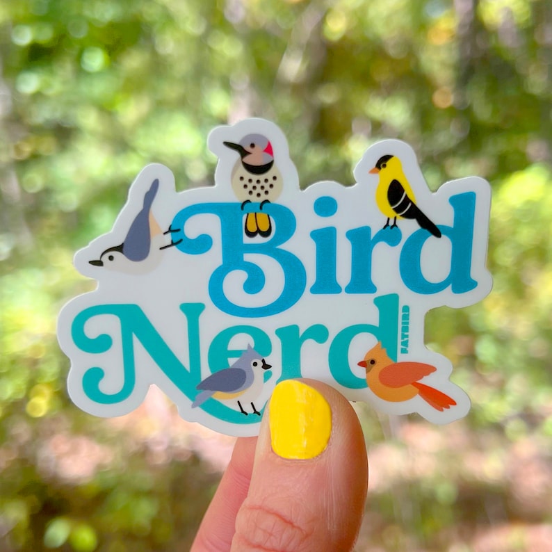 Bird Nerd vinyl sticker image 1