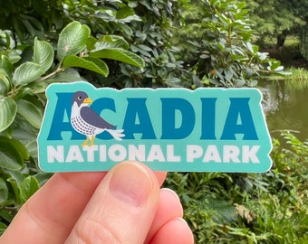 Acadia National Park Maine Peregrine Falcon Vinyl Sticker