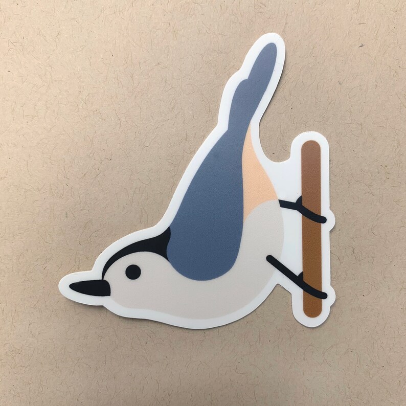 Nuthatch vinyl sticker 2.5 inch image 3