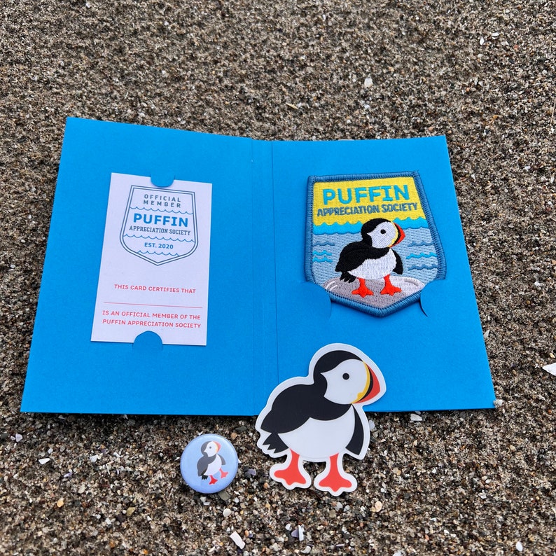 Puffin Appreciation Society Patch with optional membership kit image 4