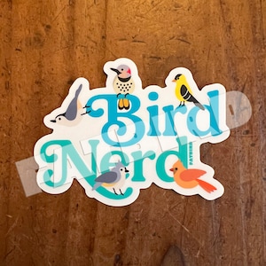 Bird Nerd vinyl sticker image 2