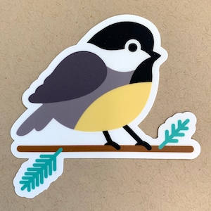 Adesivo de vinil Chickadee (3 polegadas)