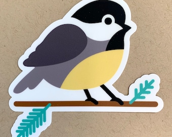 Chickadee vinyl sticker (3 inch)